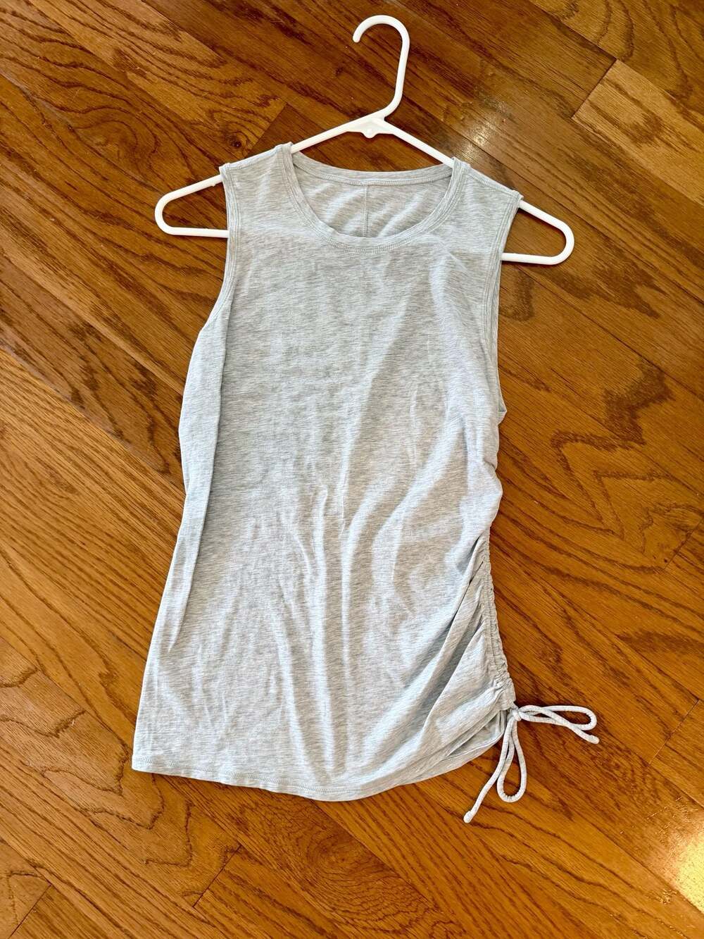 Lululemon Heathered Grey Cinch It Tank Top